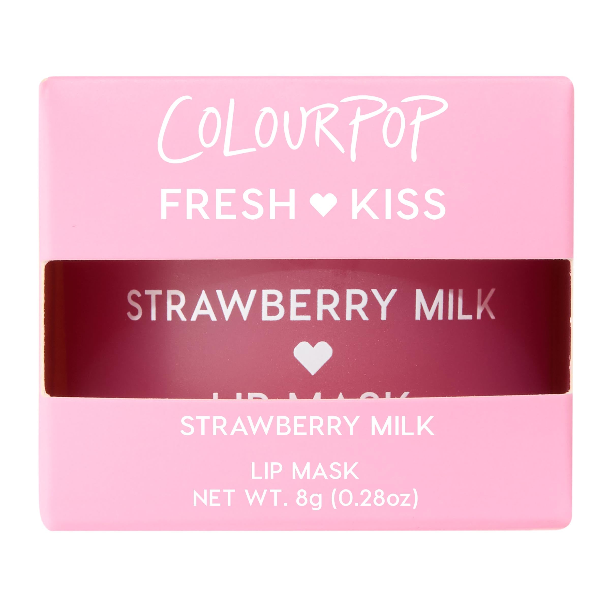 ColourPop Fresh Kiss Lip Mask - Leave-On Lip Moisturizer & Overnight Treatment - Replenishes Dry Lips with Shea Butter & Vitamin E - Strawberry Milk (0.28 oz)