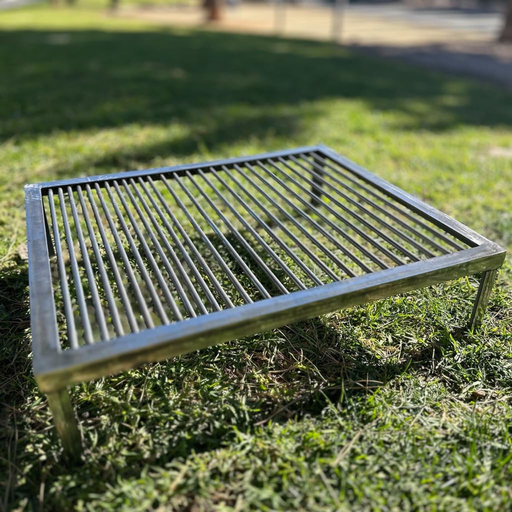 Parrilla Argentina para barbacoa u hoguera Portatil Varios tamaños de Acero al Carbono Varilla de 8 mm de espesor Super resistente Nic Store Bbq (70x50cm)