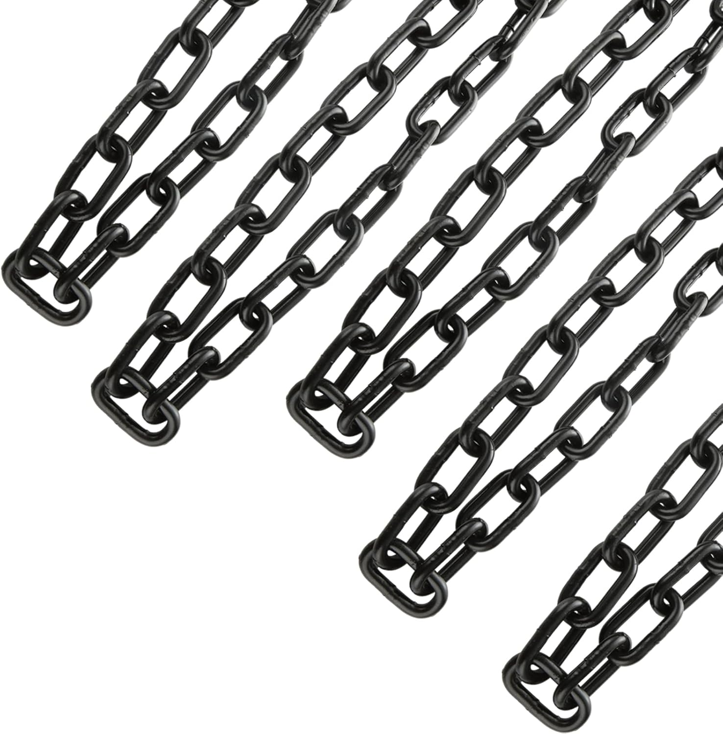 LOLYSIC 12ft Black Chain Link 1/3" Heavy Duty Chain