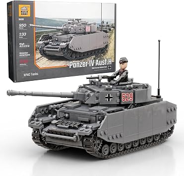 WW2 German Panzer IV Ausf. H Medium Tank Model Building Block 950pcs Construction Brick Building Kit sets