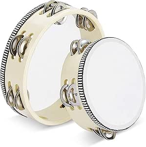 Tambourin Instrument Tambourin En Bois A-Star - 15,2cm Cymbalettes Pour École Musique Tambourin Ecole Musique