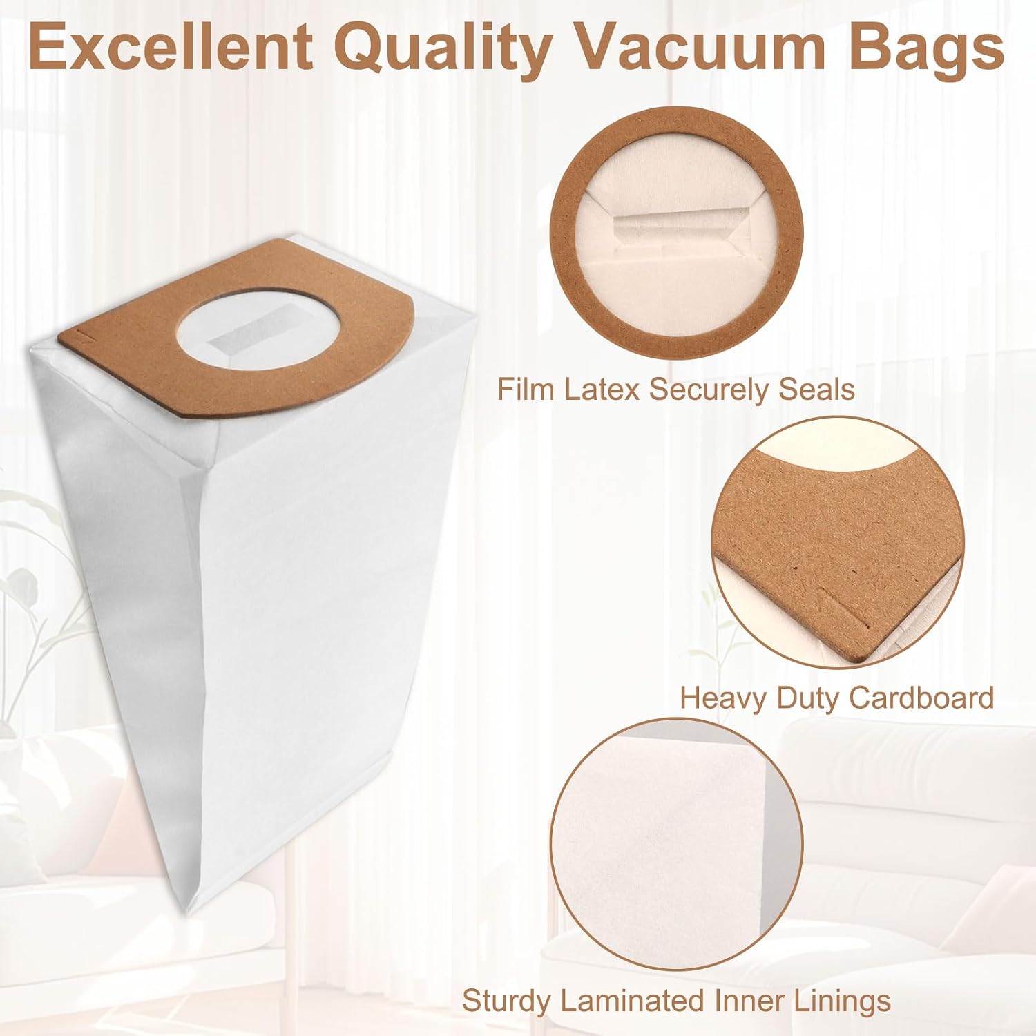 3010347001 Type G Bags Fits for Dirt Devil Vacuum Bags and Royal Hand Held Vacuum Cleaner, 3010347001, 3010348001, 3103075001 (6 PCS)