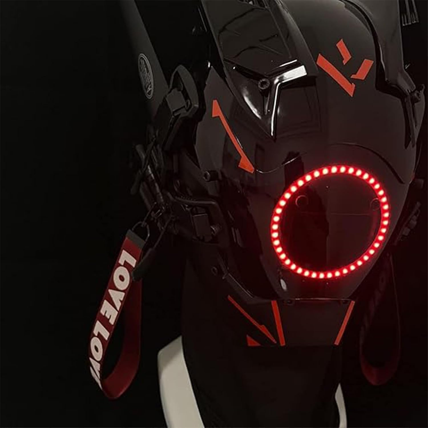 CosTribe Punk Mask for Adult Cool samurai Mask Futuristic Gothic Helmet Halloween Cosply Party Music Festival Accessories