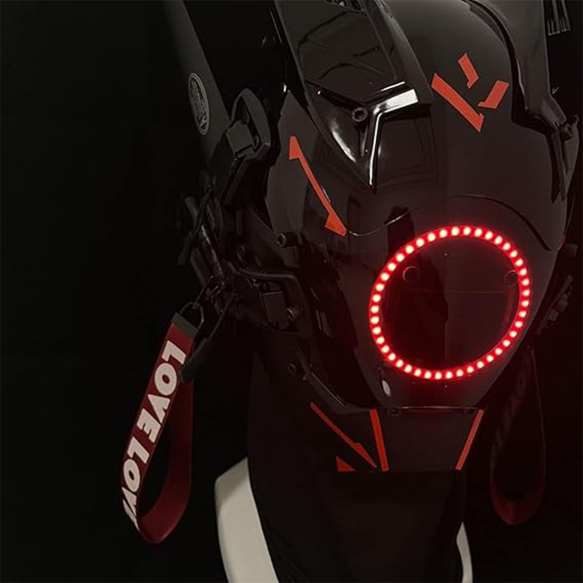 Masque punk pour adulte - Masque de samouraï cool - Casque gothique futuriste - Accessoire d'Halloween - Pour fête de musique et festival