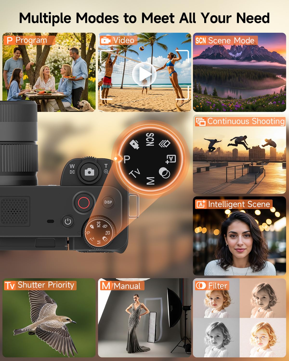 Rollei Compactline 10 x Flip Screen aparat cyfrowy 64 MP 4K aparat fotograficzny 10 x zoom optyczny do selfie aparat fotograficzny z ekranem 180° Flip Screen 2,88" dla nastolatków, dla początkujących