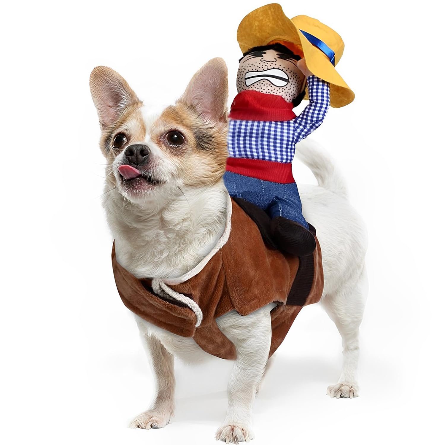 CUEMOON Dog Costume Halloween, Killer Doll Fancy Dress Up Spooky Outfit, for Halloween, Parties, Clothing, Dog Jumper, Fashion Outfit (M)