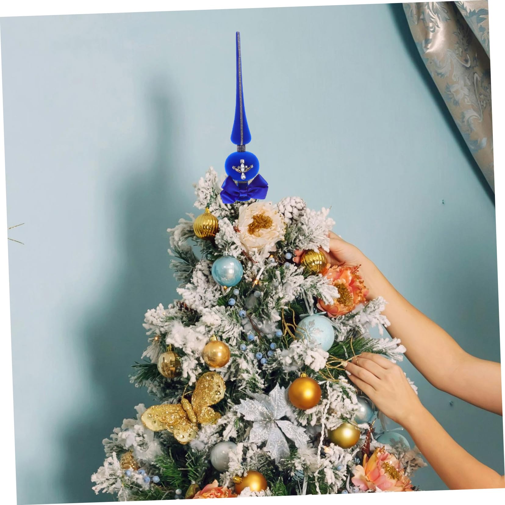 IMIKEYA 5St weihnachtsbaumspitze Stern glitzernde weihnachtsbaumspitze Vintage Baumspitze Weihnachtsbaum Stern Weihnachtsbaum Spitze Weihnachtsbaum-Top-Ornament Christbaumschmuck Plastik