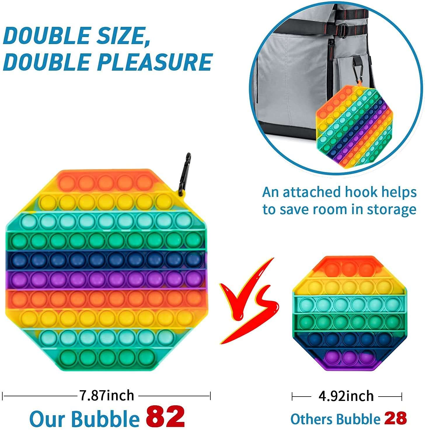 urbanZZ BIG Pop it Fidget Sensory Toy, Jumbo Poppet Fidget Toy Cheap