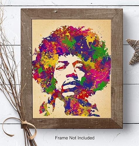 Miniatura 7 de Jimi Hendrix Poster - 8x10 Psychedelic Experience Wall Art Decor for Men, Boys Bedroom, Living Room, Music Studio - Gift for Guitarist, Musician,