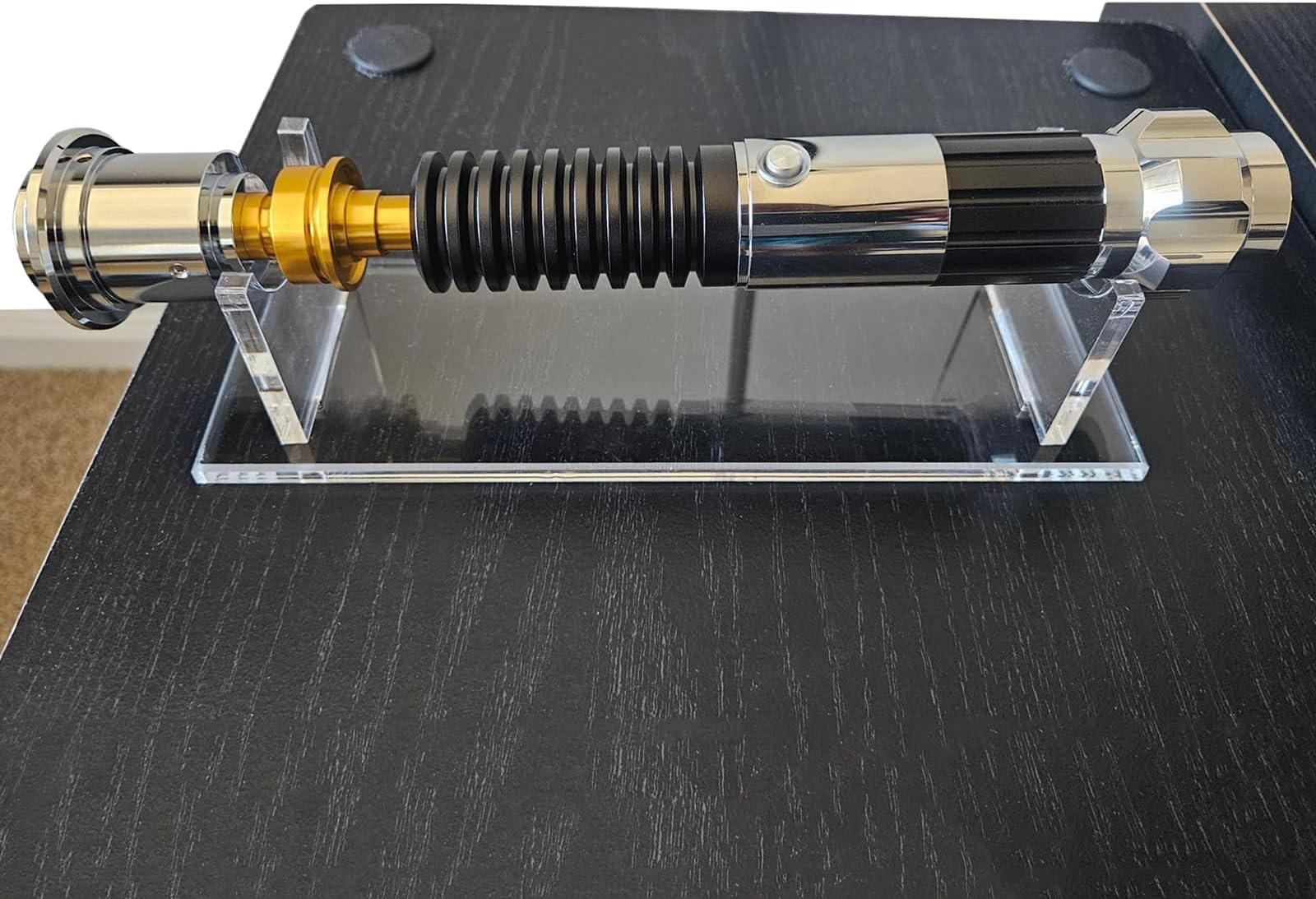 WANLIAN Acrylic Lightsaber Stand - Desktop Display Stand (Transparent) with Fixed Sword Position