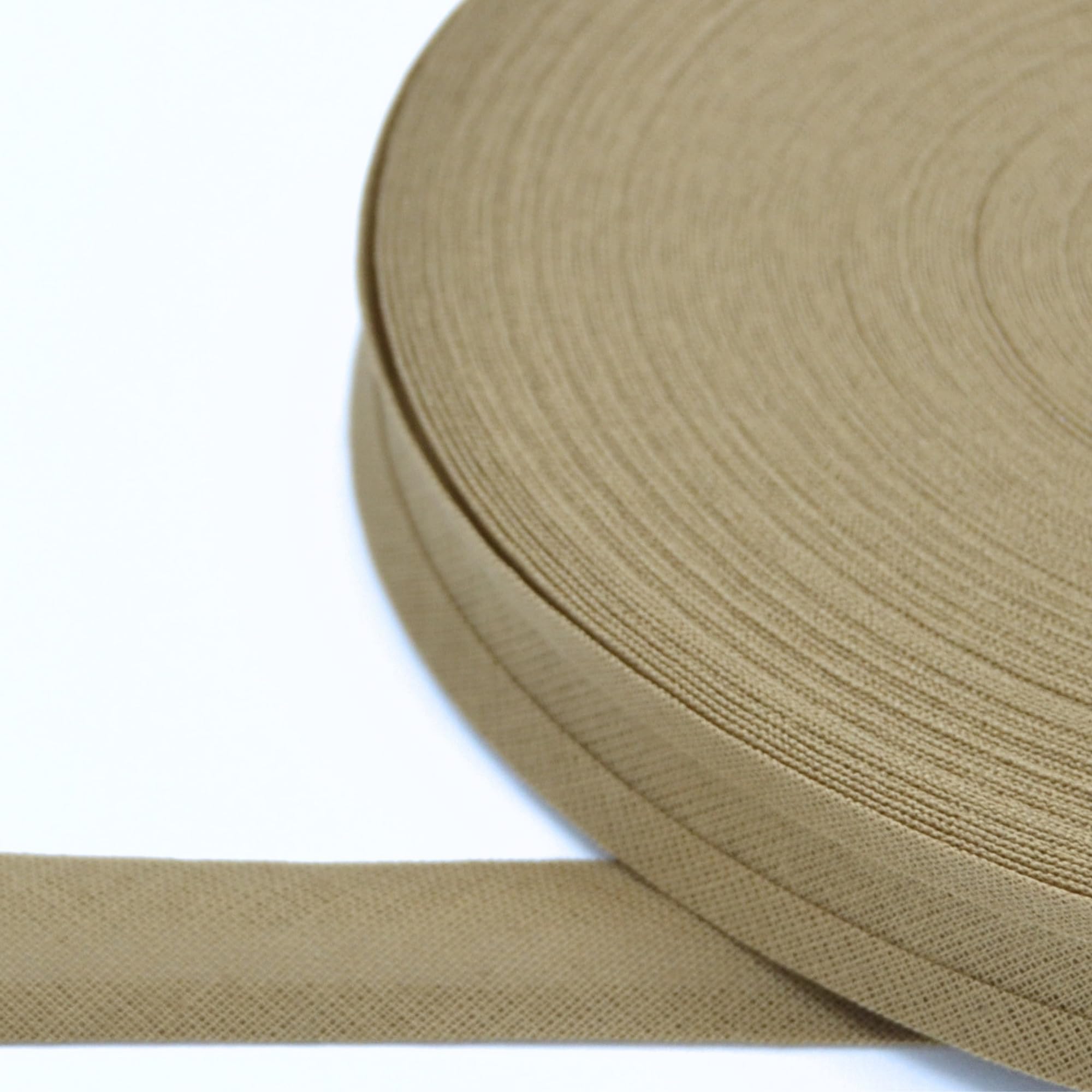 celloexpress 25mm Champagne Cotton Bias Binding Tape for Sewing - Trim Edging Quilting Bunting Crafts (5m - 500cm) โ image 1