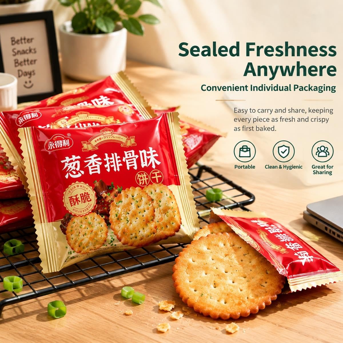 Galletas Saladas Crujientes Sabor Costillas Y Cebollín 138g 1 Bolsa