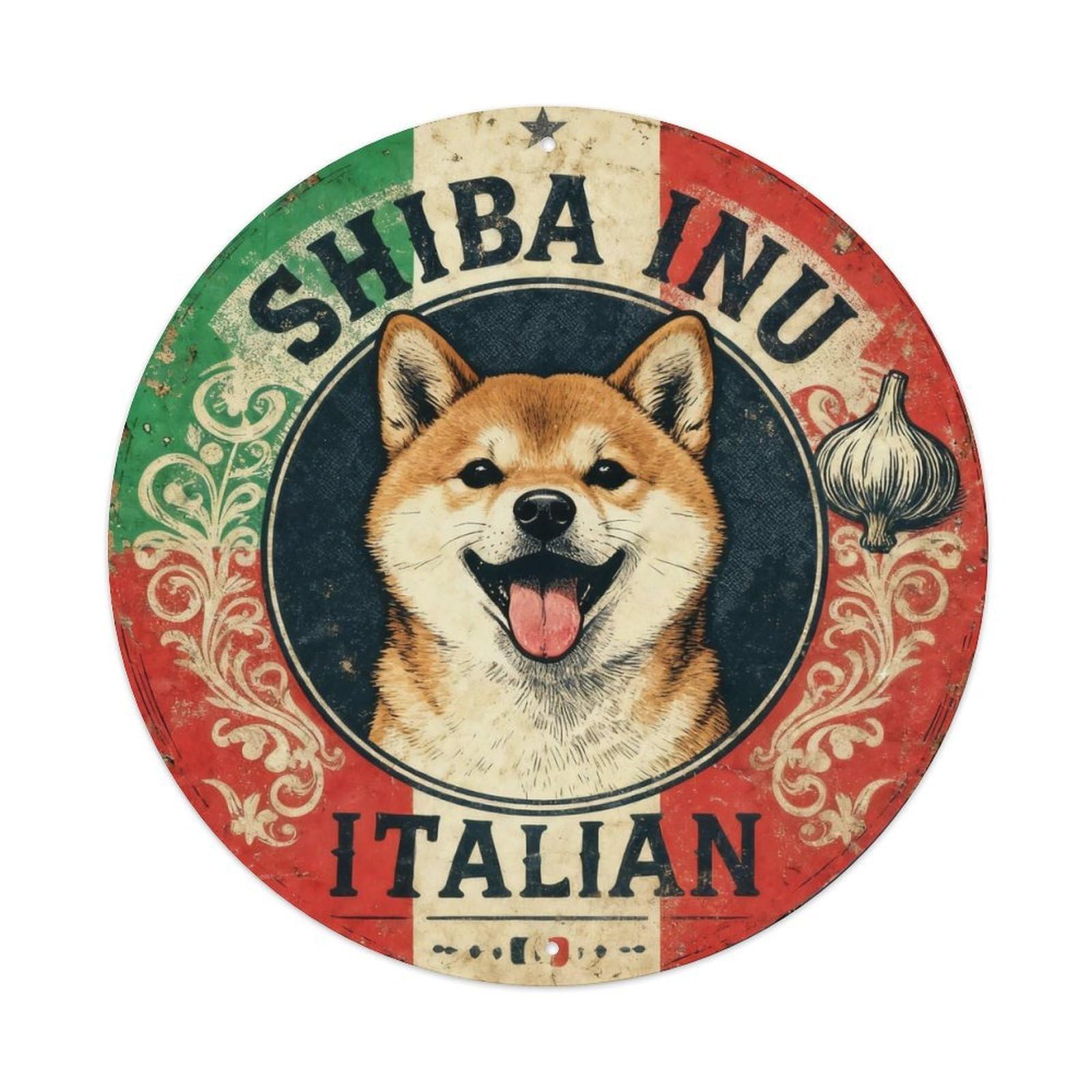 Shiba Inu Retro Tin Sign Metal Tin Sign Plaque