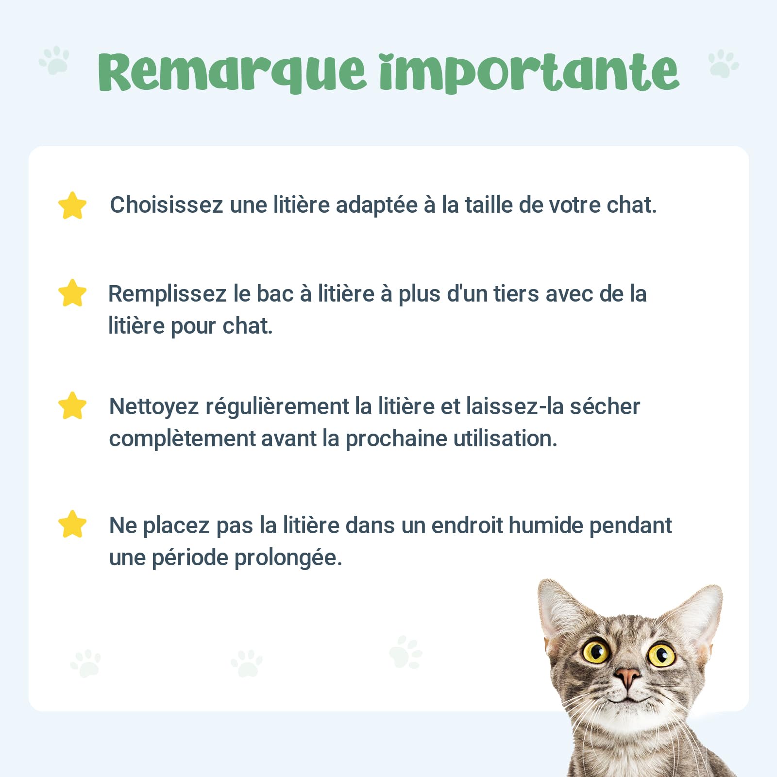 WENBOKMIN Bac à litière en Acier Inoxydable pour Chat, bac à litière de 15 cm pour Chatons, Petit métallique Anti-odeurs, Anti-Corrosion et antiadhésif