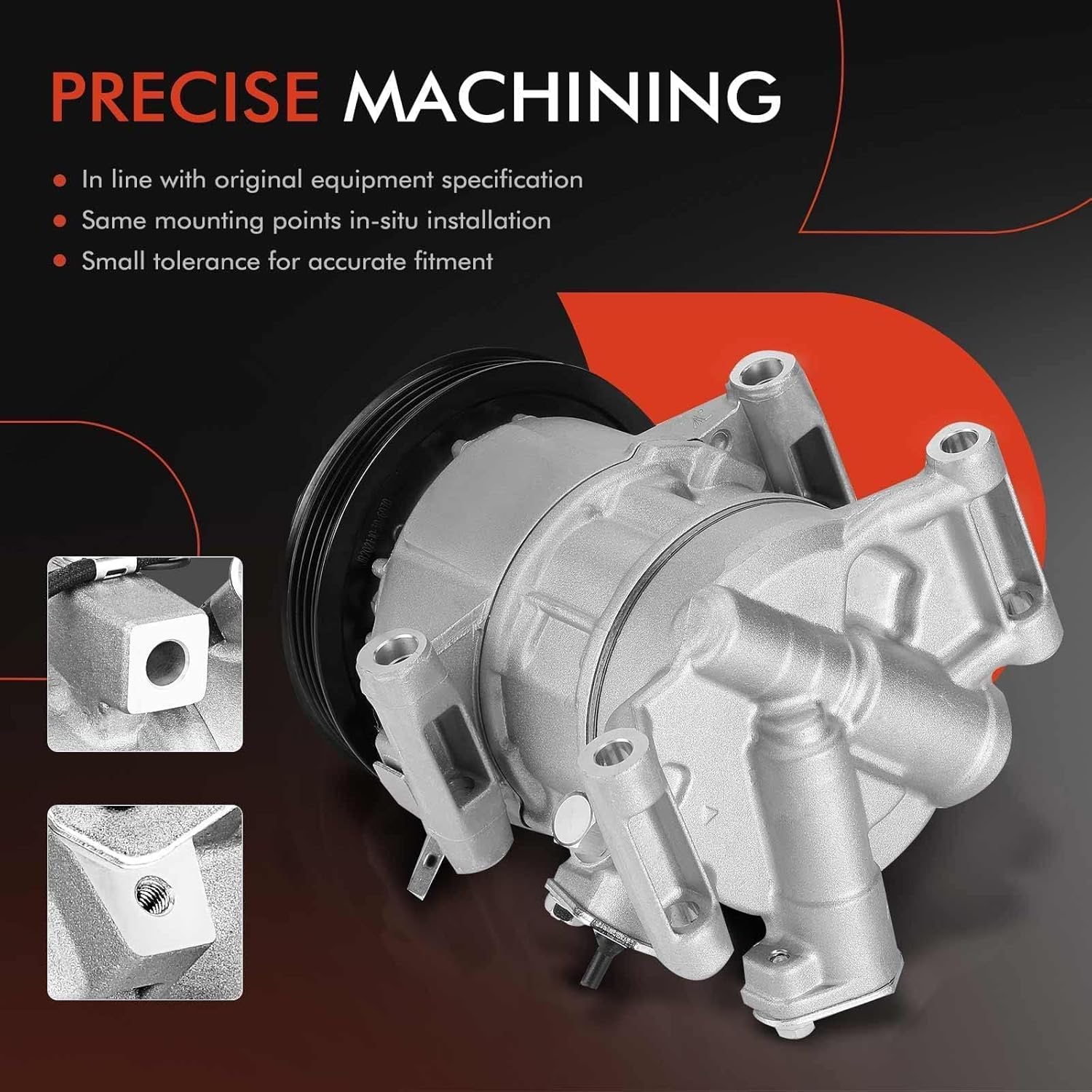 A-Premium Air Conditioner AC Compressor with Clutch Compatible with Toyota Yaris 1.5L 2012-2018