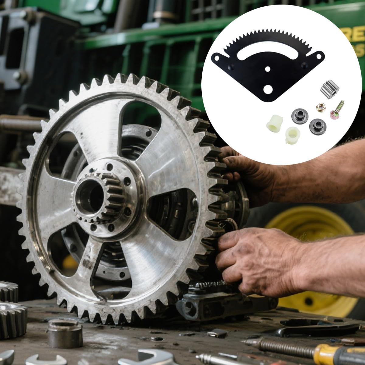 Kit Di Conversione Del Pignone Del Settore Sterzante a 25 Denti Di Ricambio Per Trattorini Rasaerba L105, L108, L110, L118, L120, L130 E G110. Sostituisce GX20053.