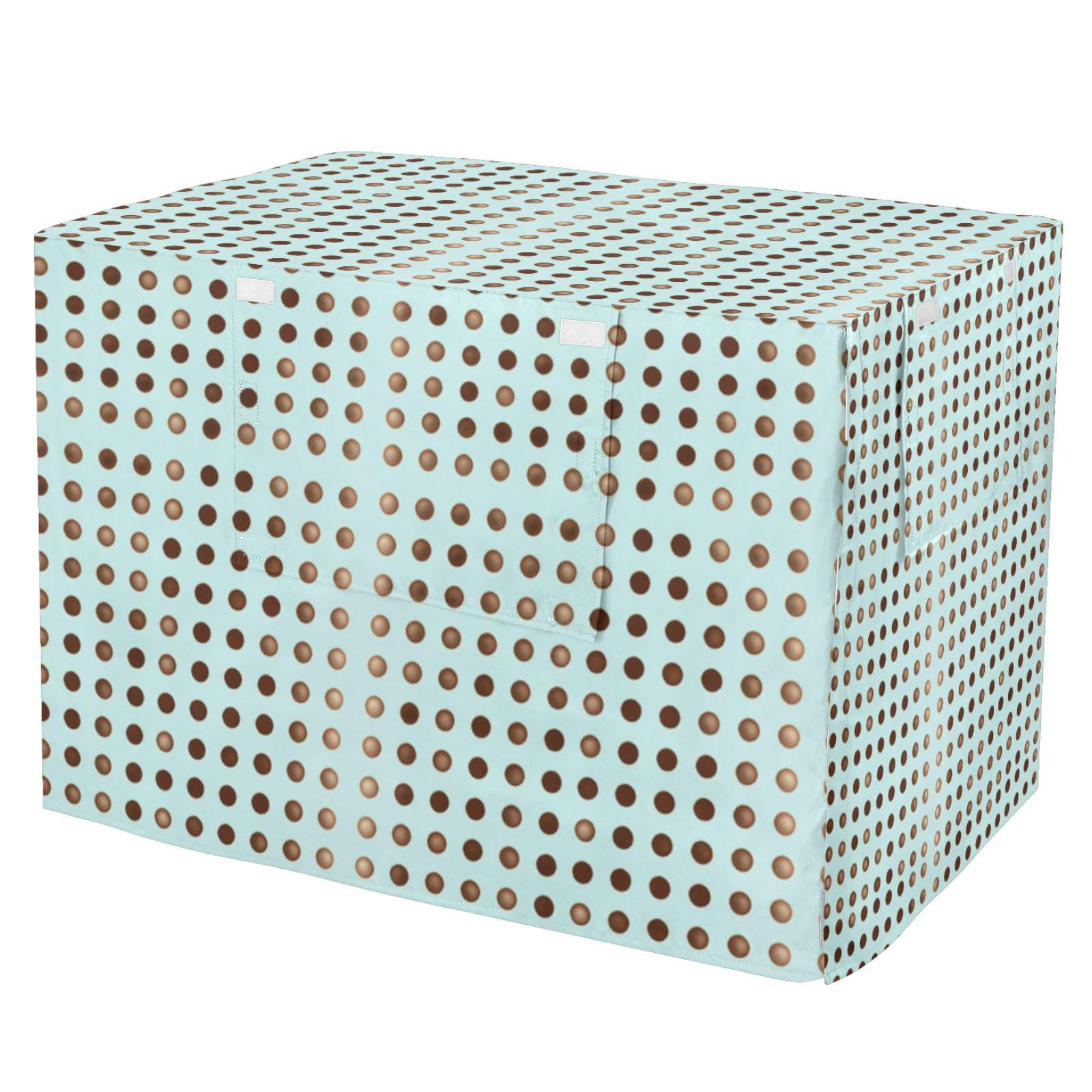 Housse de cage en métal pour chien Daily S-XL lavable bleu motif pois