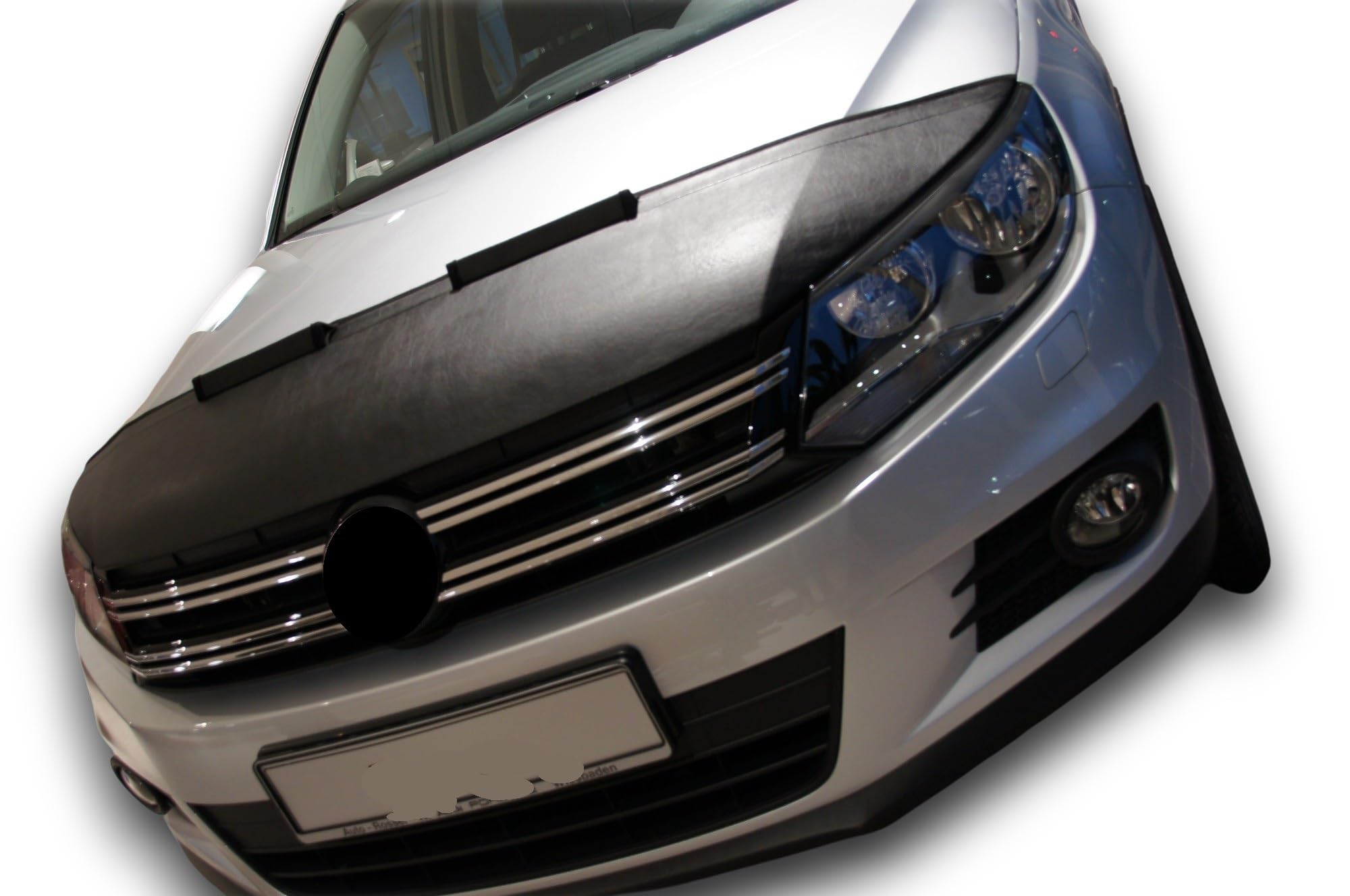 AB-00255 AUTO-BRA kompatibel mit VW Volkswagen Tiguan Bj. 2007-2016 Haubenbra Steinschlagschutz Tuning Bonnet Bra