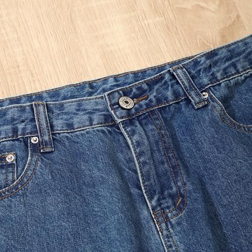 Gorboig Calça jeans masculina com ajuste afunilado reta e ultra elástica casual para meninos, Nº 001