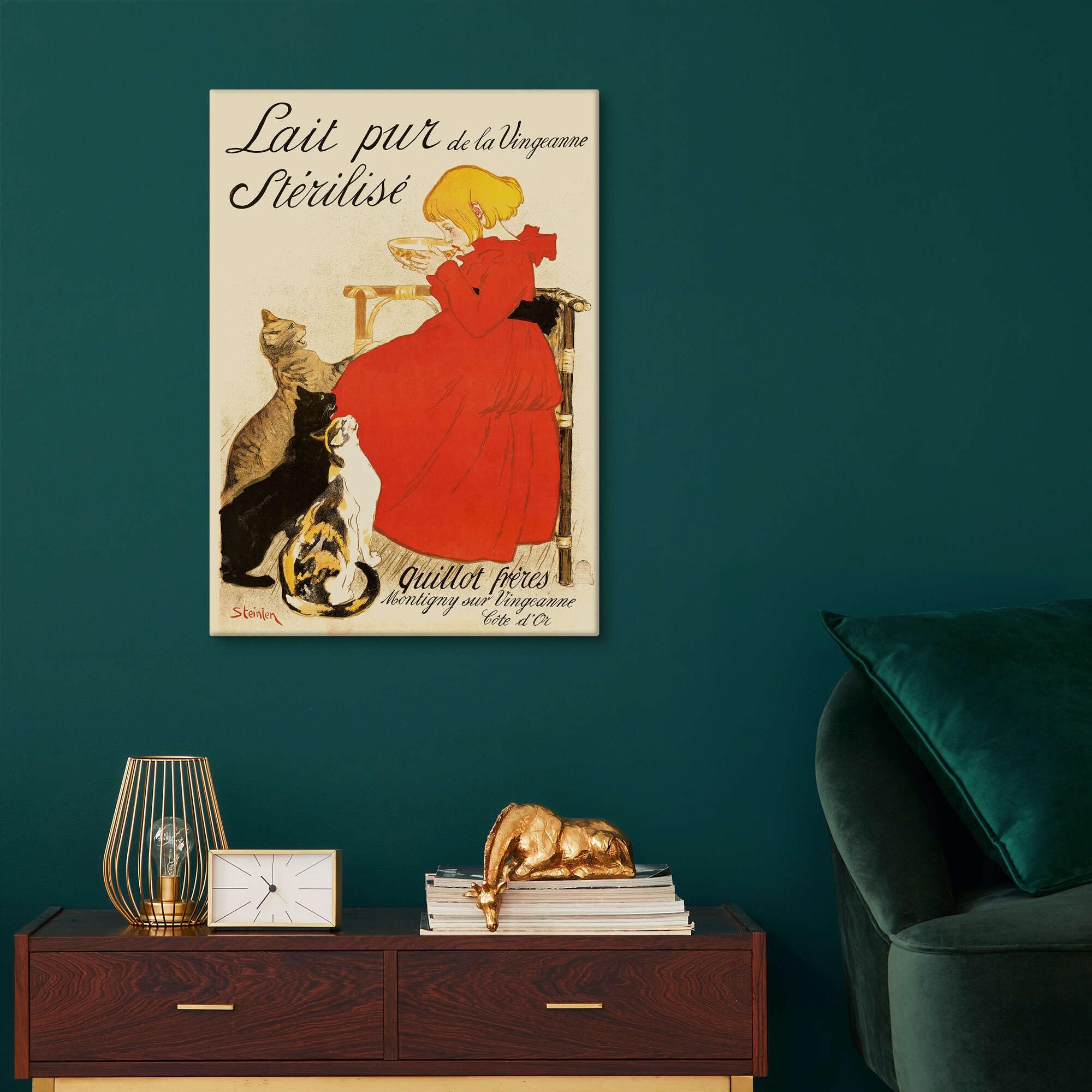 Posterlounge Lait pur stérilisé de la Vingeanne Leinwandbild