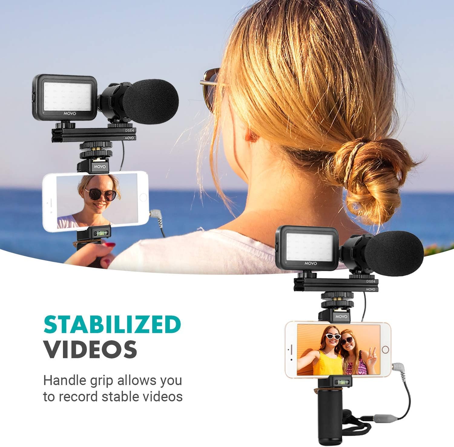 Best Movo Smartphone Video Kit V7 Vlogging Kit with Tripod, Grip Rig, Stereo Microphone, LED Light and Wireless Remote - YouTube Equipment Compatible with iPhone, Android Samsung Galaxy, Note Limited Movo Smartphone Video Kit V7 Vlogging Kit with Tripod, Grip Rig, Stereo Microphone, LED Light and Wireless Remote - YouTube Equipment Compatible with iPhone, Android Samsung Galaxy, Note