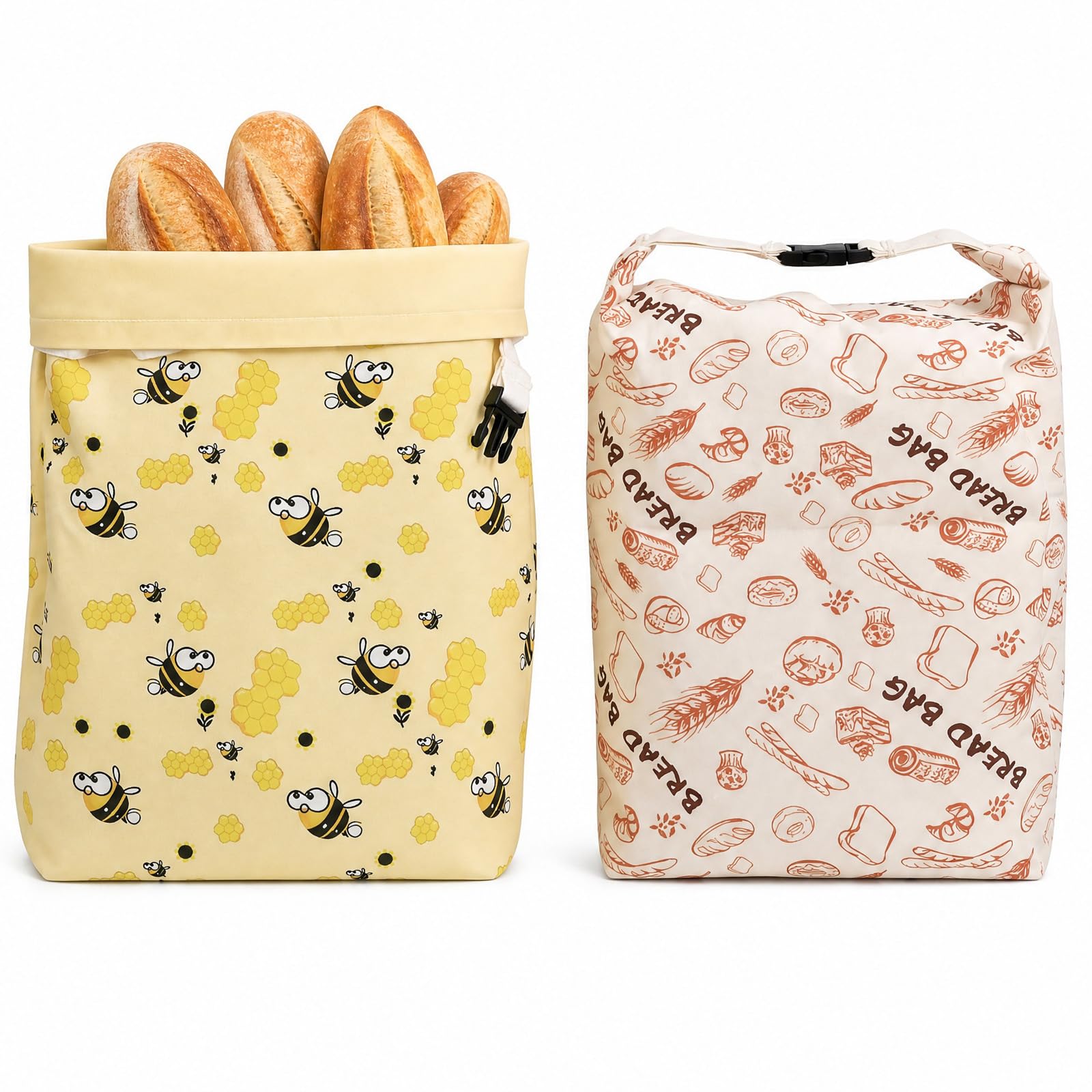 Bolsas de pan de cera de abeja reutilizables de algodón premium para panadería artesanal