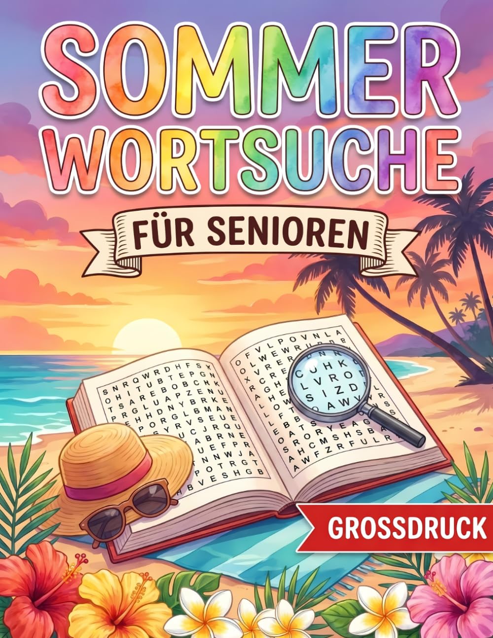 Sommer Wortsuchrätsel für Senioren - Großdruck: Gedächtnistraining, das Spaß macht – 100 Rätsel in großer Schrift zur Entspannung & Beschäftigung