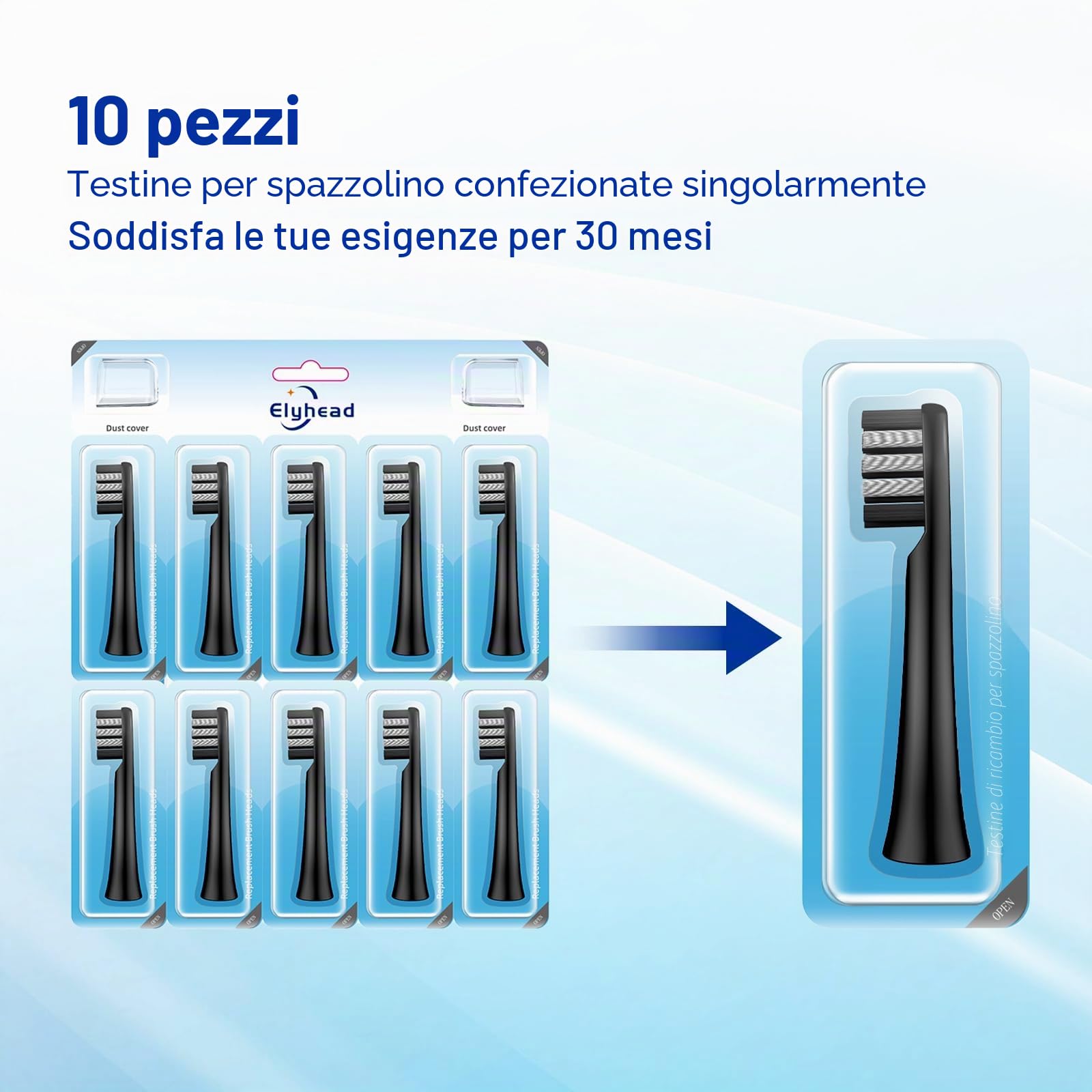 Testine compatibili con spazzolino da denti Colgate 360 Sonic Power al carbone