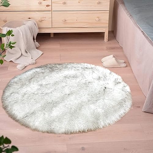 Miniatura 199 de Goolela Alfombra de piel sintética blanca de 2 x 6 pies, alfombra rectangular de piel de oveja sintética para dormitorio, mullida y mullida Blanco