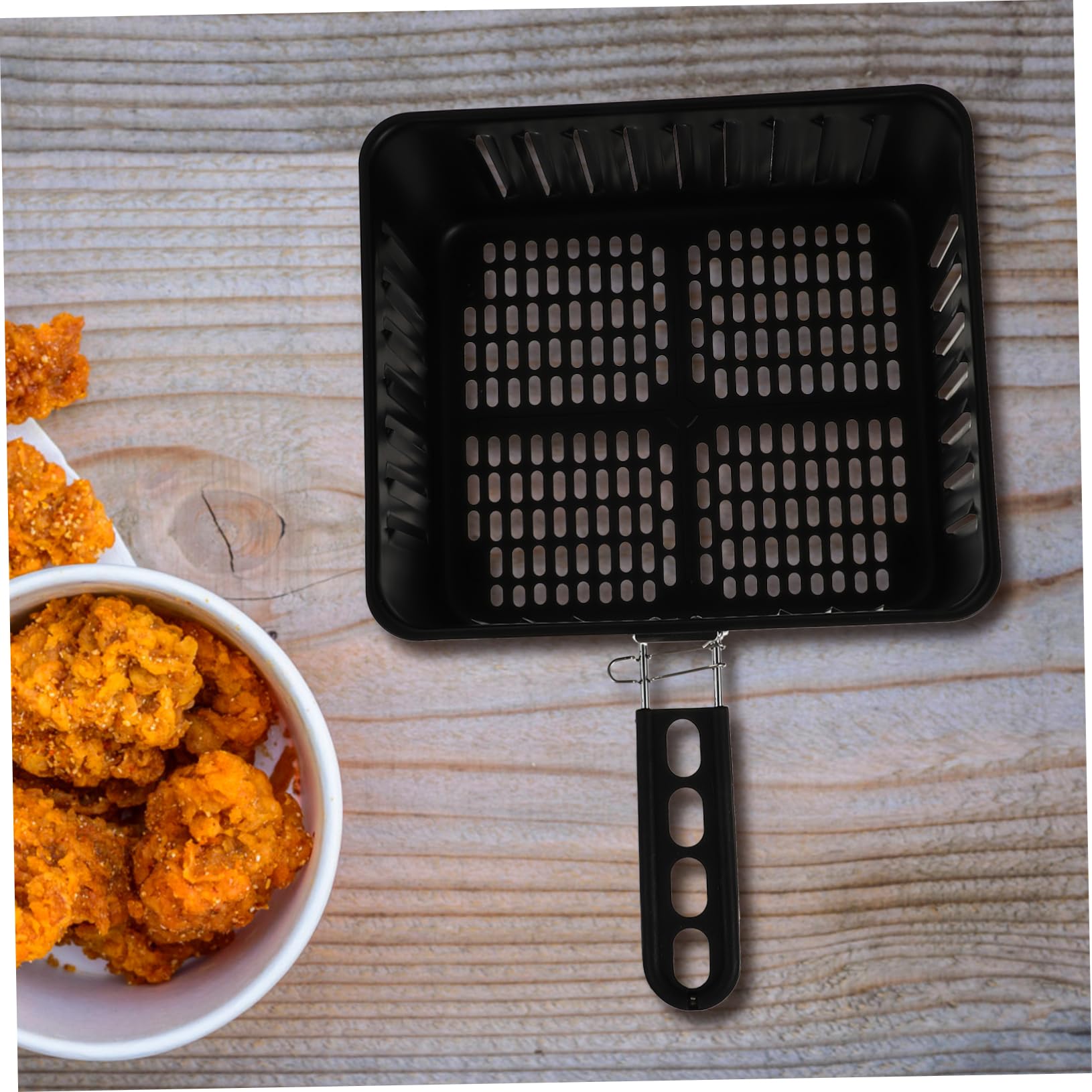 TOYANDONA Cesta para Asar y Freír Alimentos Utensilio De Cocina Mango Ergonómico Resistente Al Agua y Fácil De Limpiar
