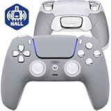 HEXGAMING ULTIMATE Hall Effect Wireless Controller Compatible with ps5-4 Back Buttons, Mouse-Click Hair Triggers, Interchangeable Thumbsticks - New Hope Gray