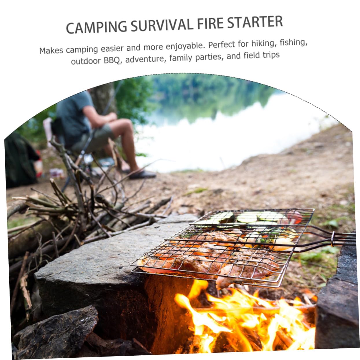 ifundom Kit Allume-feu Bois Naturel Séché pour Camping Barbecue Cheminée Poêle Four à Pizza Extérieur