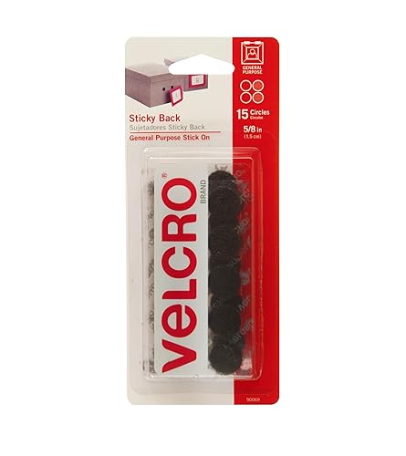 VELCRO Brand Sujetadores adhesivos de gancho y bucle, perfectos para el hogar u oficina, 58 pulgadas, paquete de 15, negro, monedas