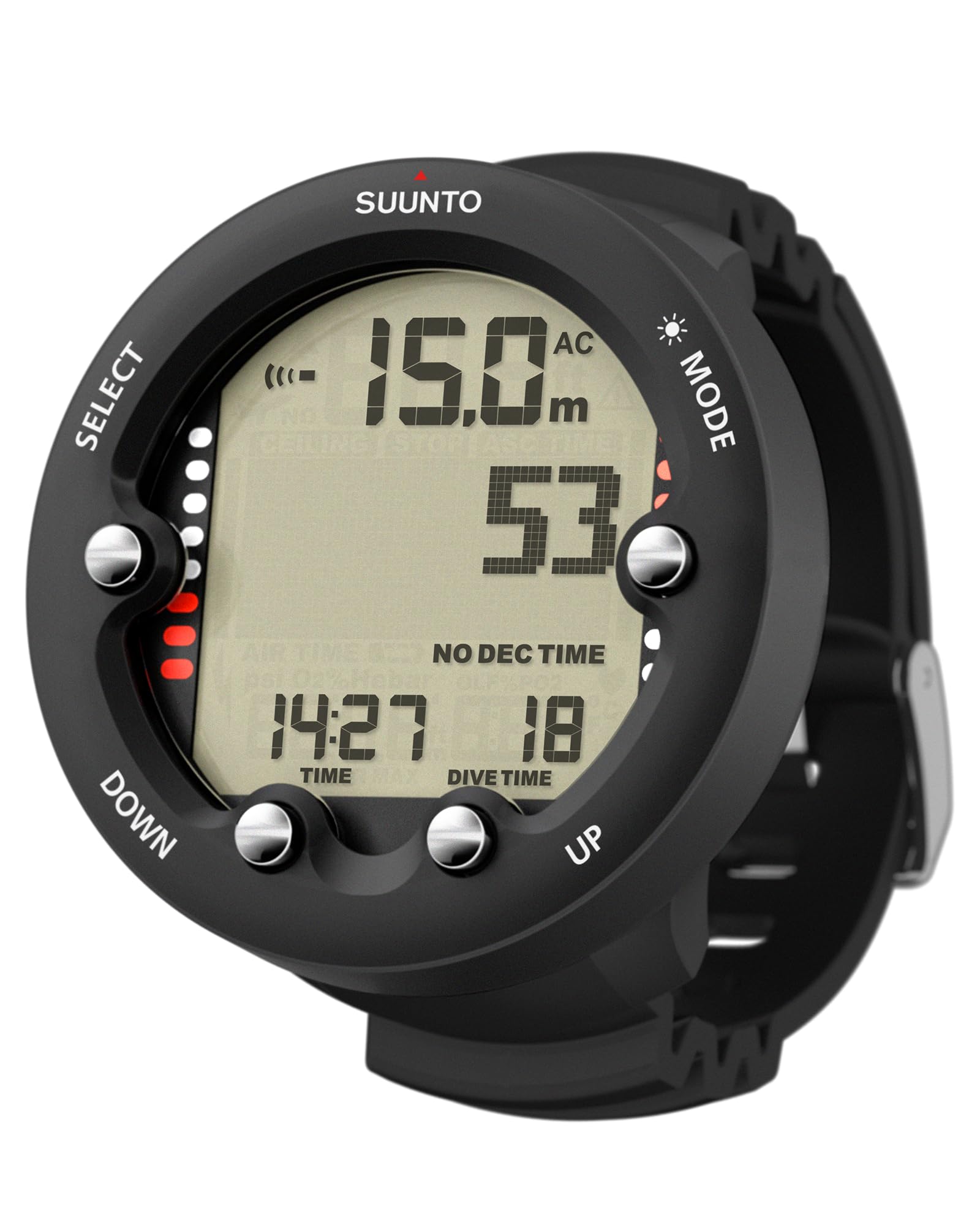 SUUNTO Dive Zoop Novo Montre de Plongée Numérique avec Grand Écran Rétroéclairé, Étanche à 80 m, Ordinateur sous-Marine avec Fonctions de Réveil, Météo, 1.5 Ans d'Autonomie en Mode Subaquatique