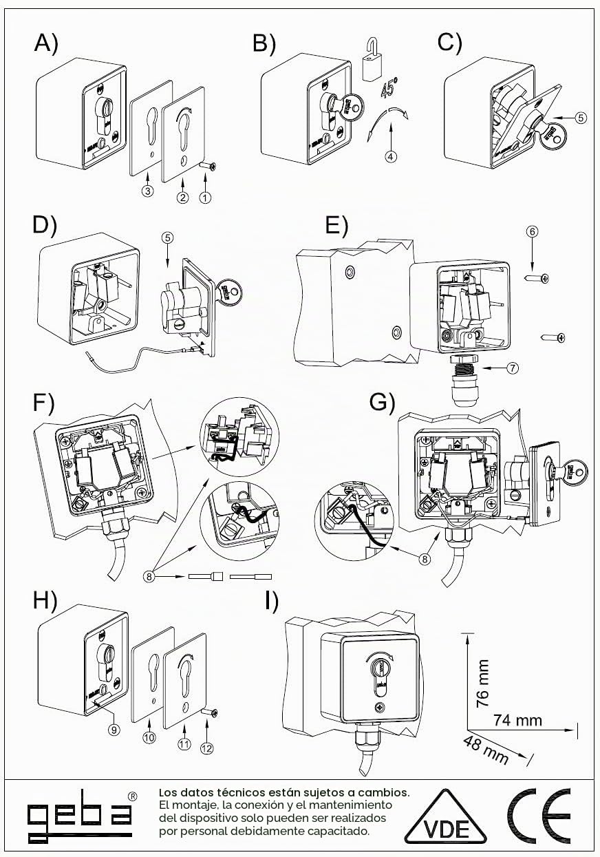 MSC-APZ 1-2T/1 - Interruptor de llave con PHZ