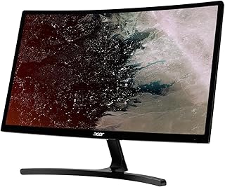 Acer Gaming Monitor 23.6” Curved ED242QR Abidpx 1920 x 1080 144Hz Refresh Rate AMD FREESYNC Technology (Display Port, HDMI & DVI Ports),Black