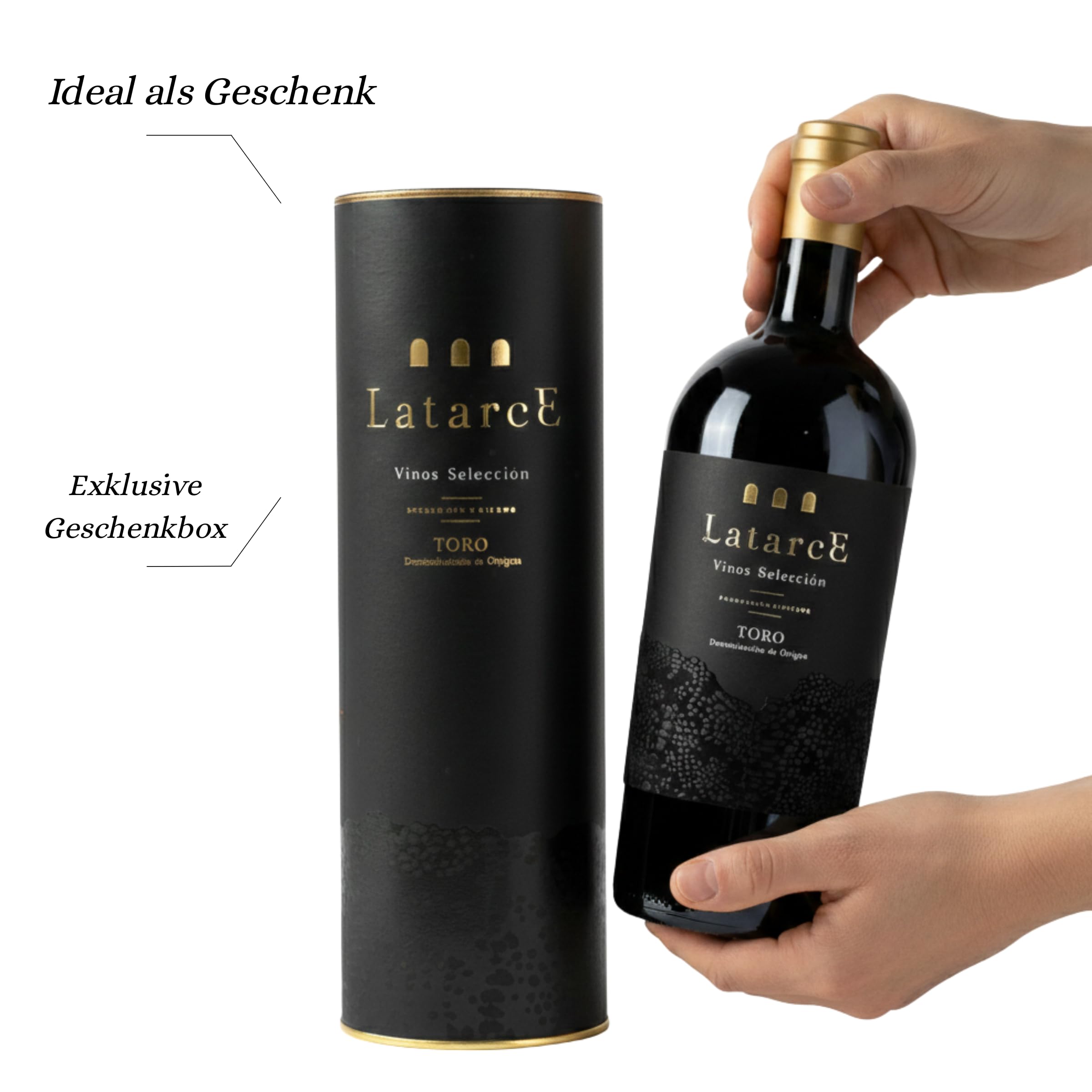 Latarce Selección | Premium Rotwein D.O. Toro | 100% Tempranillo | 16 Monate Neue Französische Eiche | Geschenkbox 1 Flasche 75cl | Limitierte Edition