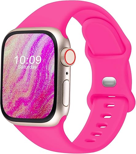 Crefort Compatible con correas de Apple Watch de 1.496in, 1.575in, 1.614in, 1.654in, 1.732in, 1.772in, correa de repuesto deportiva de silicona