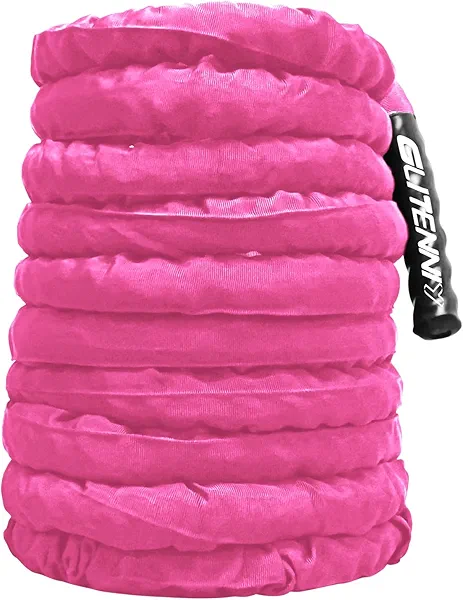 1 inch 30ft Pink Battle Rope Workout Rope Battle Ropes for Home Gym Exercise for Working Out for Exercise Training Weighted Workout