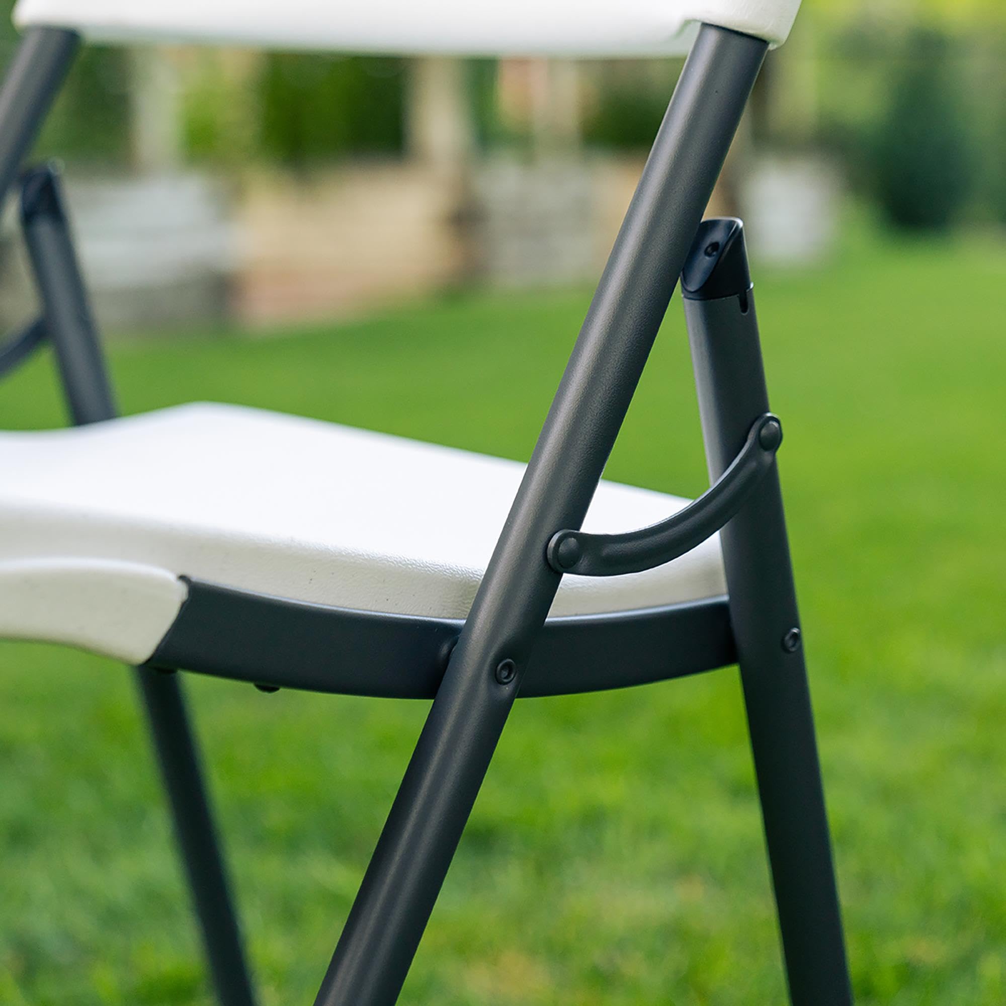Lifetime Lot de 4 Chaises Pliantes Blanc Granite 54,6 x 46,9 x 83 cm 80155