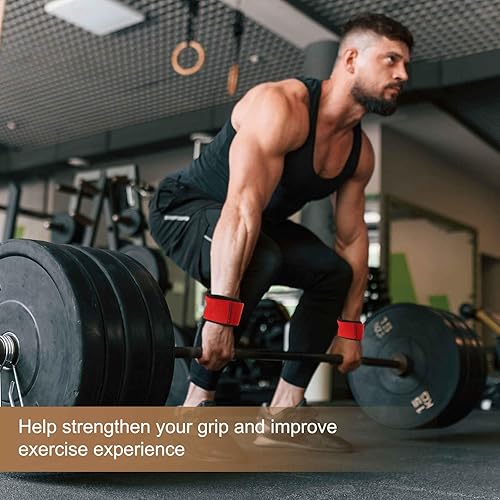 Miniatura 5 de MECCANIXITY Lifting Straps Heavy Power Durable Cotton Lifting Wraps Weight Lifting Gym Wrist Straps for Weightlifting Powerlifting Deadlifting