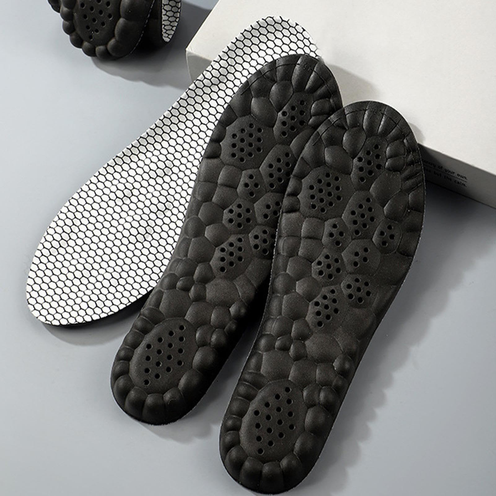 Solette Comfort Massaggianti Supporto Del Piede Multiuso Ad Alta Elasticità | Inserti per Scarpe Solette Multiuso Ammortizzanti e Traspiranti per Lavoro, Escursionismo, Corsa, Camminata e Stare in