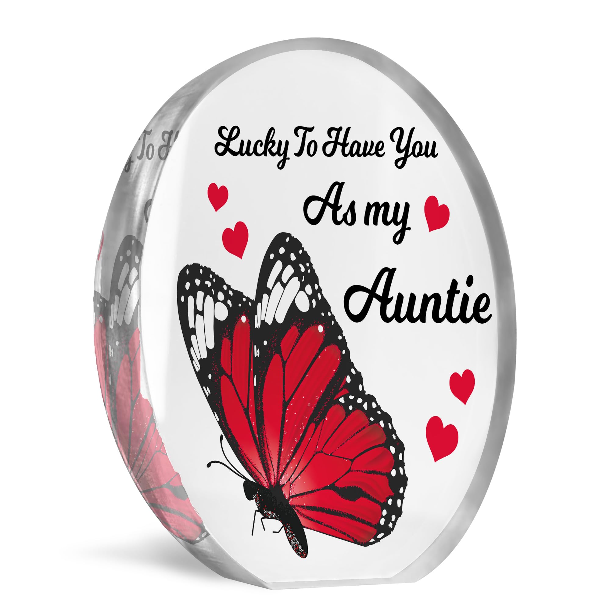 Red Ocean Lucky To Have You As My Auntie, Gift For Auntie, Gifts From Niece, Gifts From Nephew, Thank You Gift For Her, Auntie Birthday Gift, Auntie Gift For Christmas, Auntie Gifts, Grandma Plaque