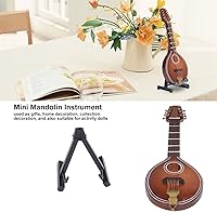 Vista 3 de Modelo de mandolina de madera en miniatura, mini mandolina de madera, accesorios para casa de muñecas, instrumentos musicales, pequeños adornos