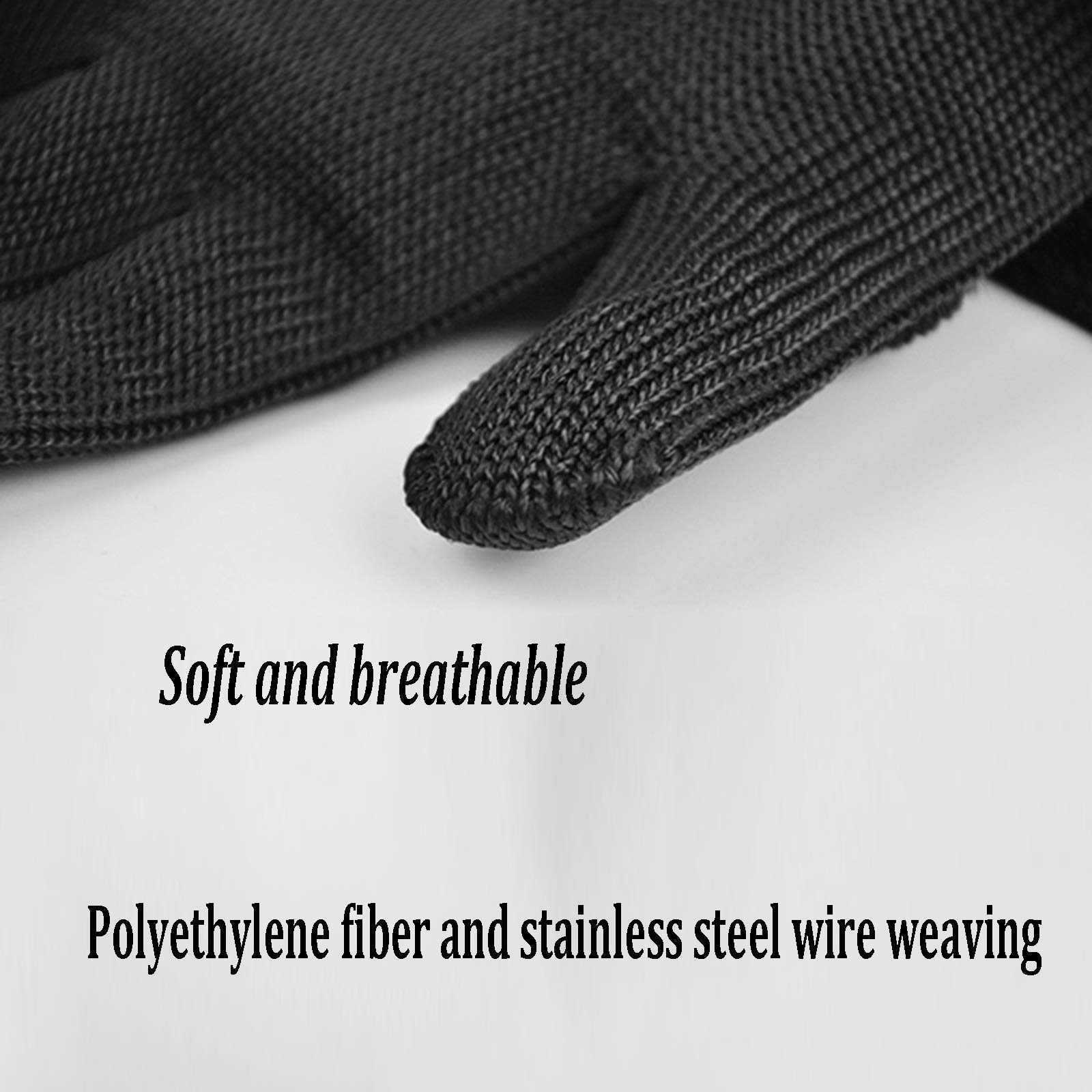 Gants Anti-Coupure 1 Paire de Gants Anti-Coupure, Maille en Acier Inoxydable Fil métallique Cuisine Coupe Boucher Gants de Protection de sécurité des Mains, Bras étendu