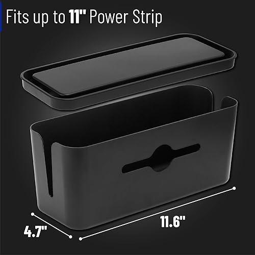 Miniatura 3 de Bates - Caja de organización de cables, mediana, caja organizadora de cables, caja organizadora de cables, organizador de cajas de cables, caja de