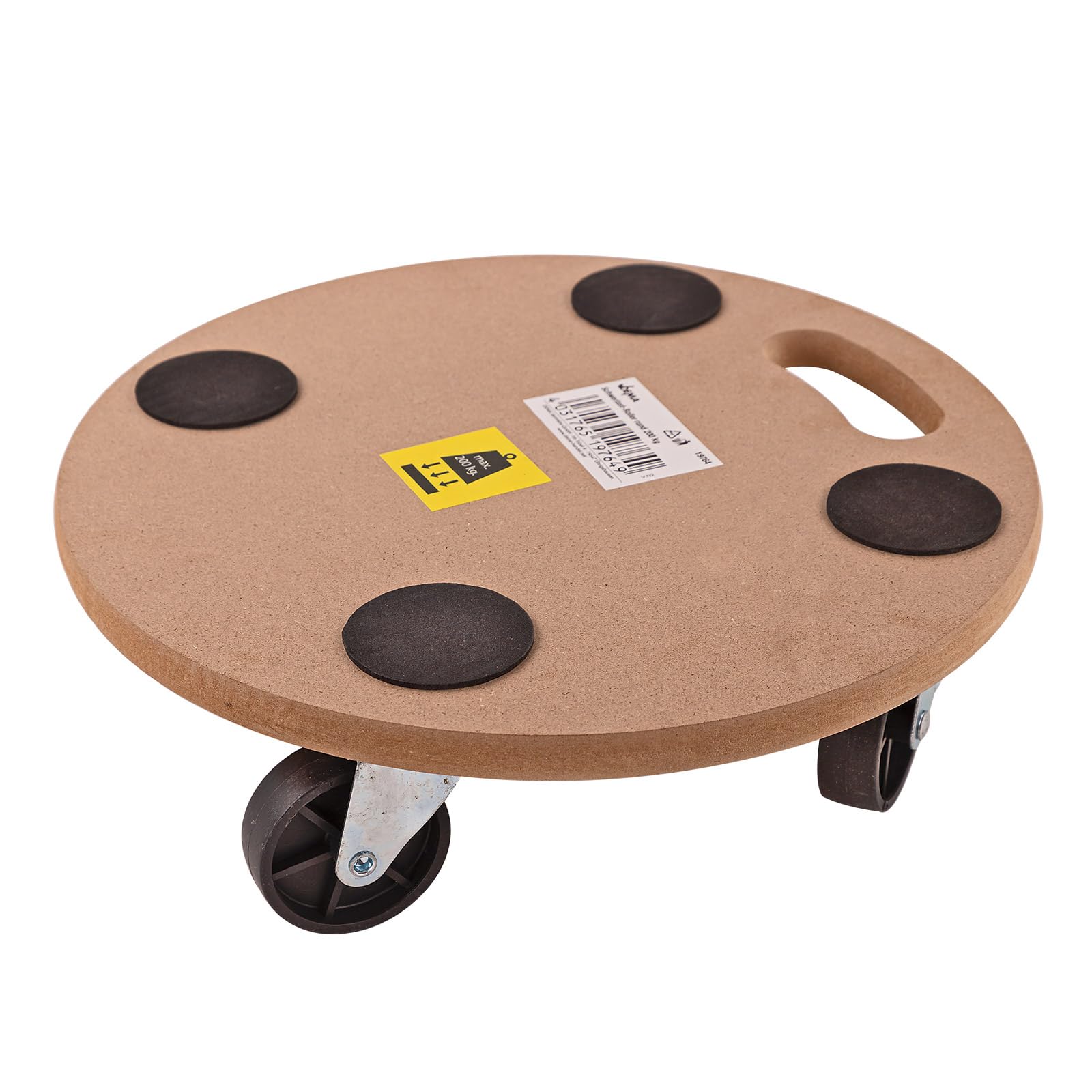 DEMA Möbelroller Rund mit Tragkraft 200 kg – Pflanzenroller, Rollplatte mit Rädern