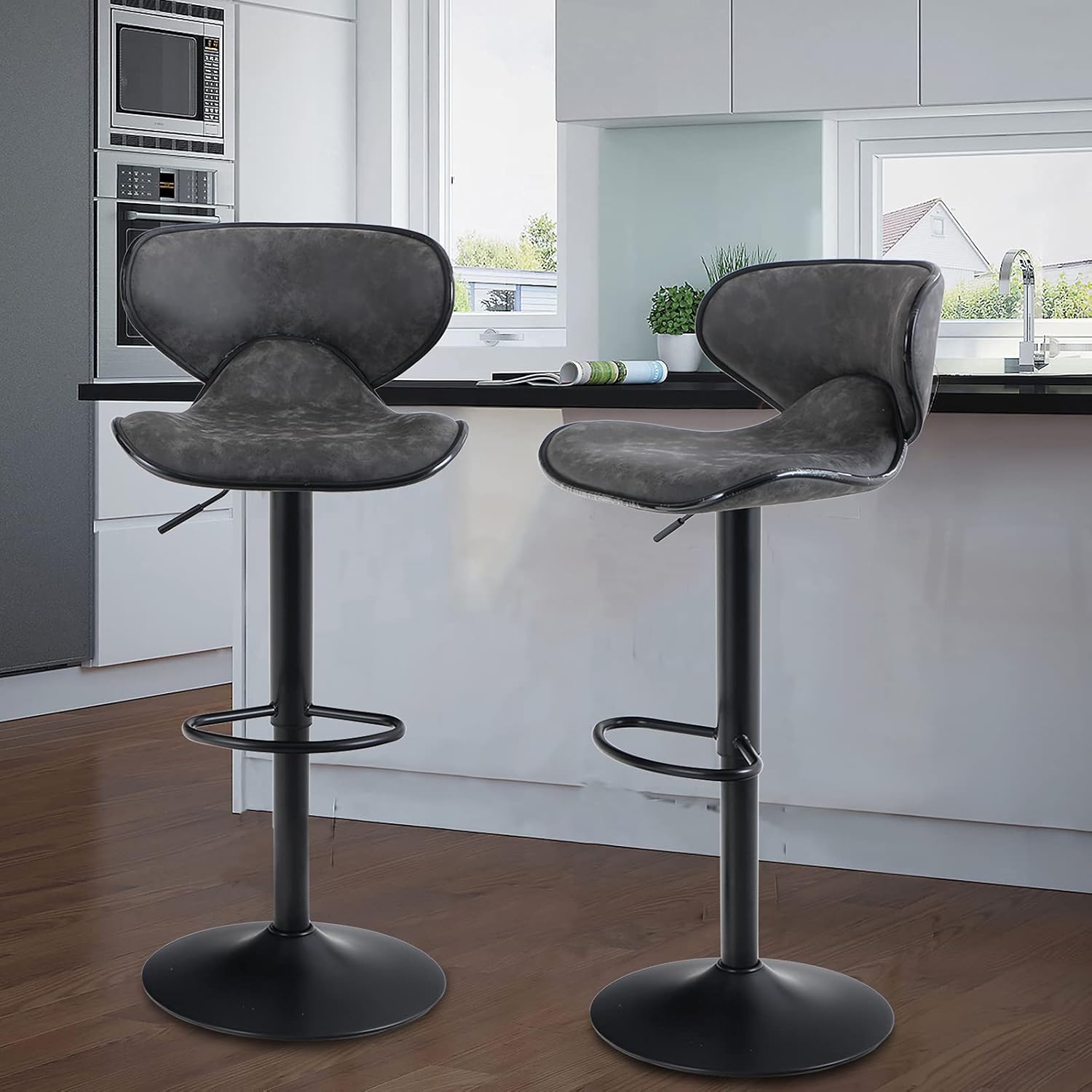 Buy Maison Counter Height Bar Stools Set Of 2 Swivel Adjustable Barstools With Back For Kitchen Counter Tall Bar Height Chairs Faux Leather High Stools For Kitchen Island Buy Maison Counter Height Bar Stools Set Of 2 Swivel Adjustable Barstools With Back For Kitchen Counter Tall Bar Height Chairs Faux Leather High Stools For Kitchen Island