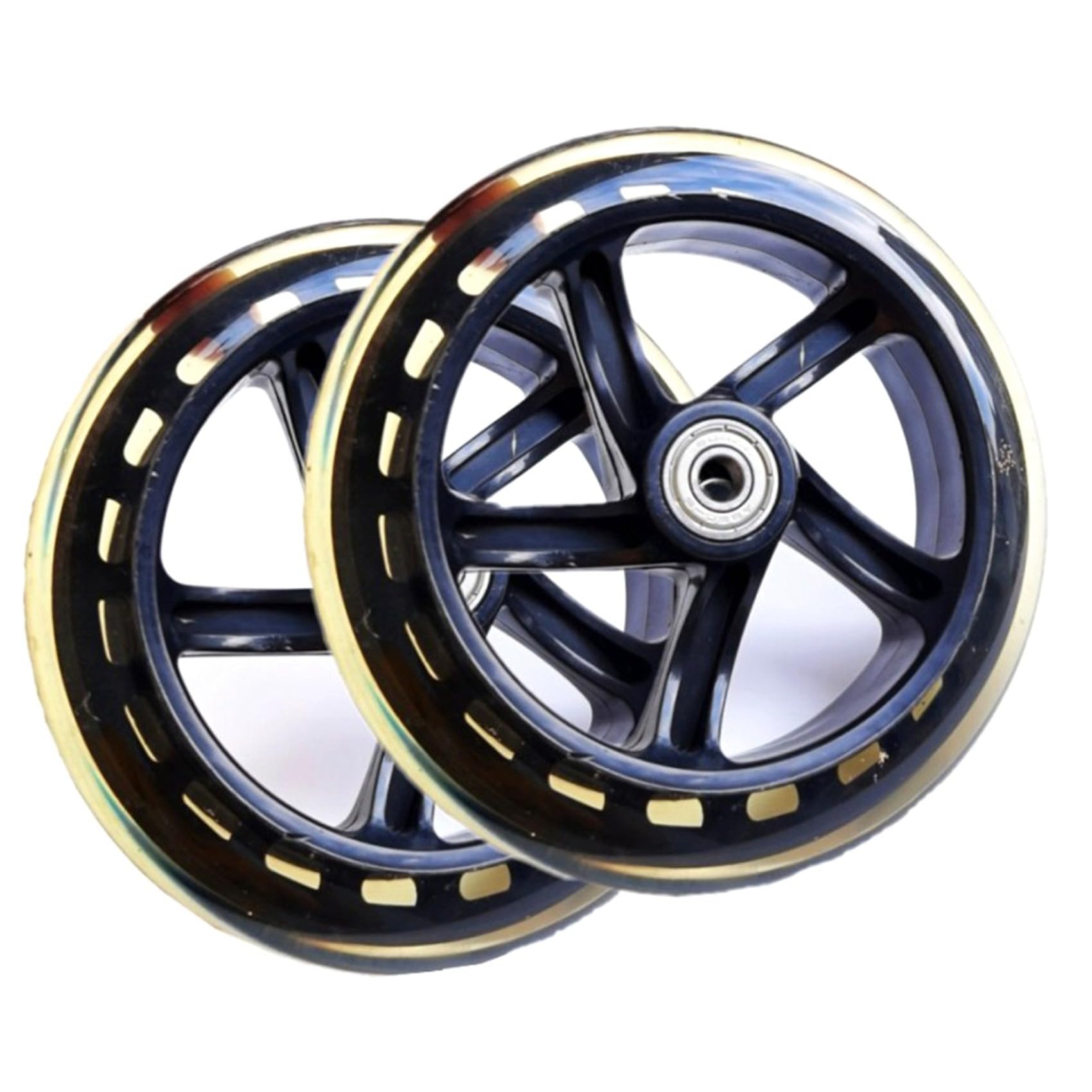 8 Roues de Trottinette 145 mm X 30 mm en PU, Silencieuses, pour Patins à roulettes, Chariot, Pièces de Rechange