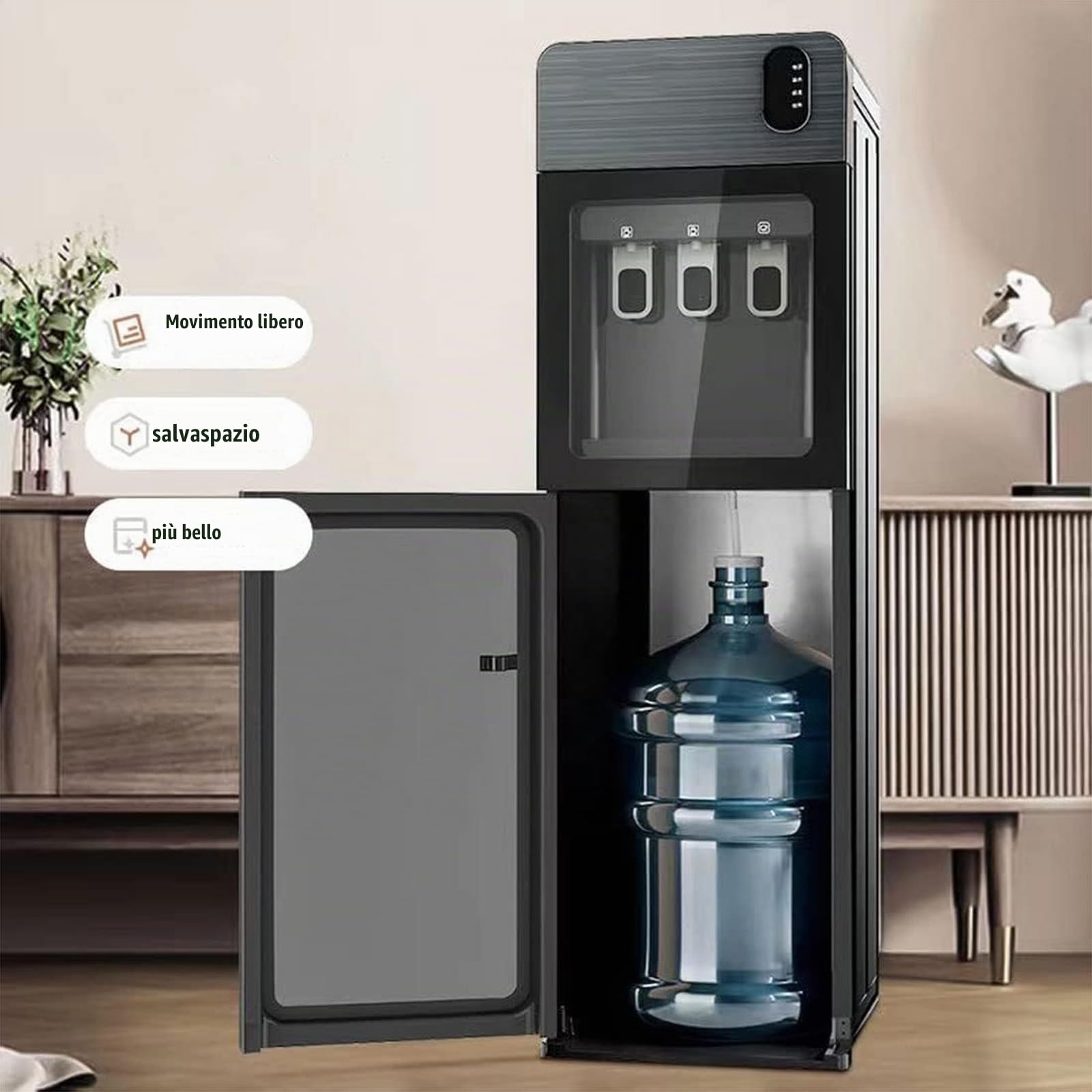 Distributore d'Acqua con Caricamento dal Basso Caldo for casa Ufficio e Scuola,001,100cm*30cm*30